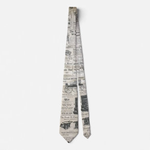 Vintage Newspaper Tie