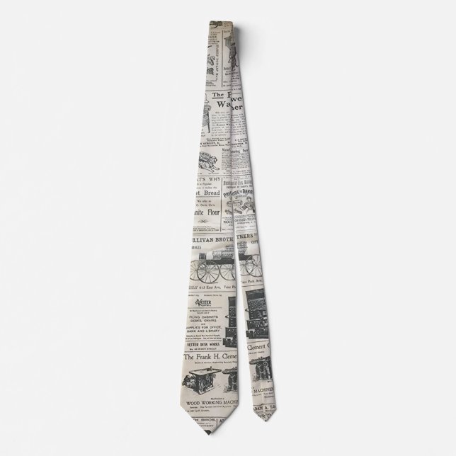 Vintage Newspaper Tie (Front)