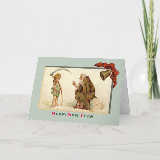 Vintage NewYear Holiday Card (Front)