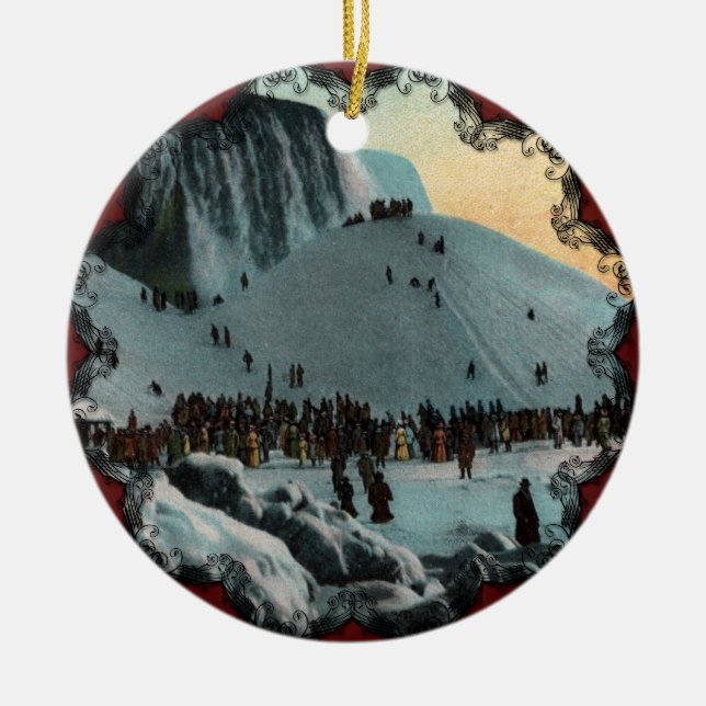 Vintage Niagara Falls Ice Ornament (Front)