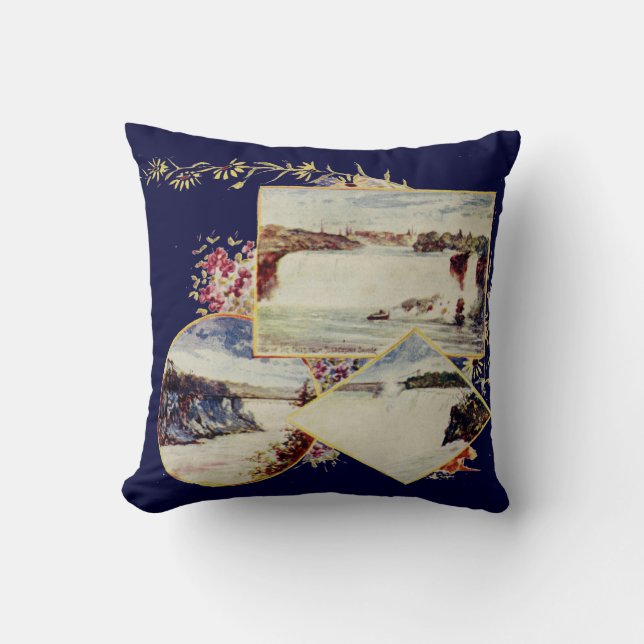 Vintage Niagara Falls Summer Cushion (Front)
