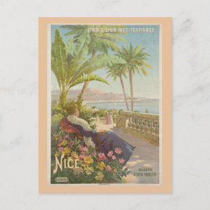 Vintage Nice France French Riviera Travel Postcard