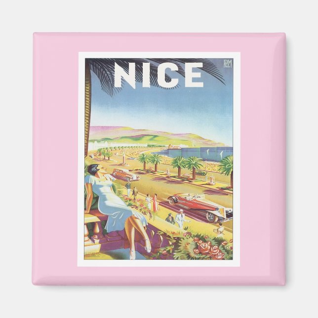 Vintage Nice France Magnet (Front)