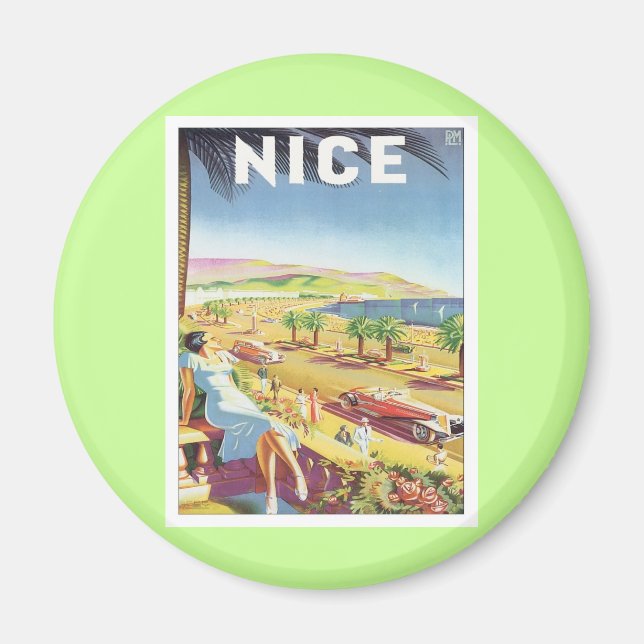 Vintage Nice France Magnet (Front)