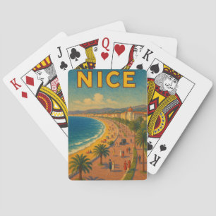 Vintage Nice France Promenade des Anglais Playing Cards