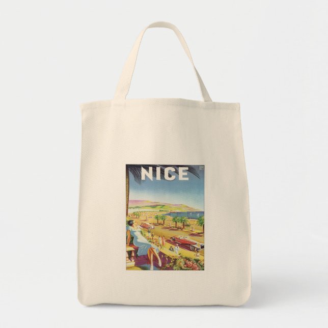 Vintage Nice France Tote Bag (Front)