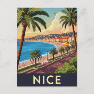 Vintage Nice France Travel Postcard
