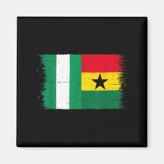Vintage Nigeria Ghana Flag Proud Nigerian Ghanaian Magnet