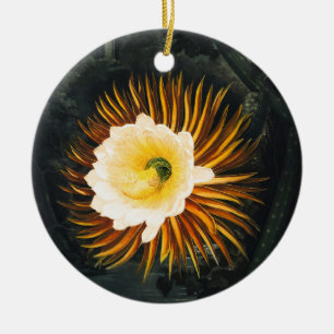 Vintage Night-Blowing Cereus Gothic Art Ceramic Tree Decoration