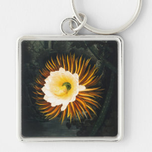 Vintage Night-Blowing Cereus Gothic Art Key Ring