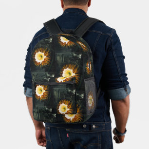 Vintage Night-Blowing Cereus Gothic Art Printed Backpack