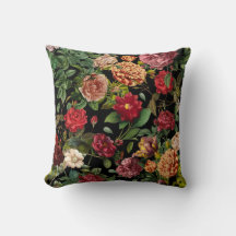 Vintage night floral garden pattern