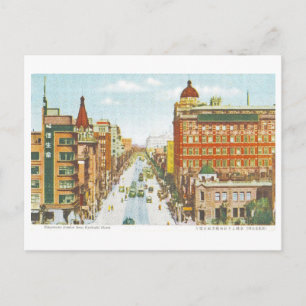 Vintage Nihonbashi District from Kyobashi Street Postcard