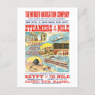 VINTAGE NILE STEAMBOAT POSTCARD