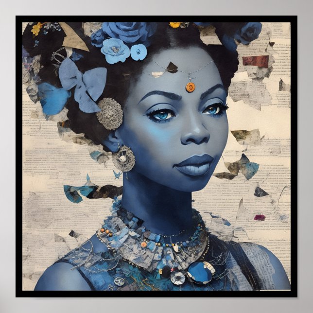 vintage nina collage deco 3 poster (Front)