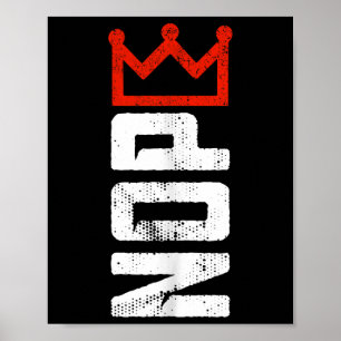 Vintage No Kings Protest Sign Vertical 