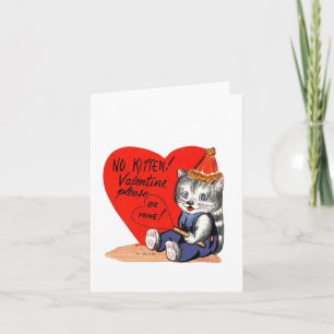Vintage No Kitten Valentine Card