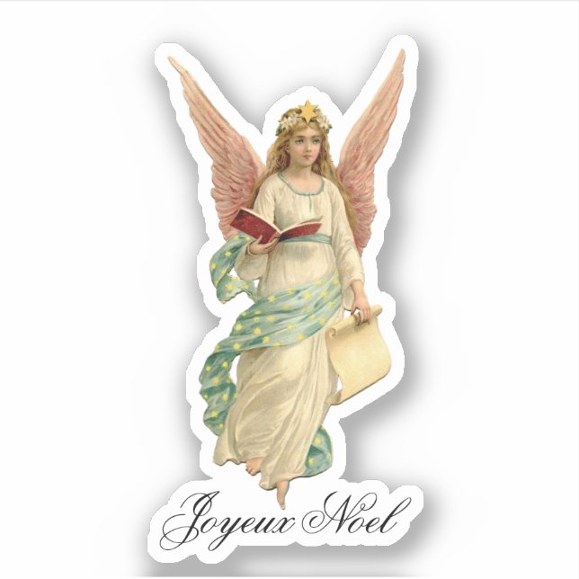 Vintage Noel Angel Sticker (Front)