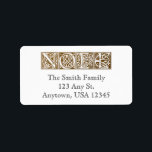 Vintage Noel Christmas Address Labels<br><div class="desc">Ornate celtic styled decorative letters spell holiday greeting Noel in gold. Matching card available.</div>