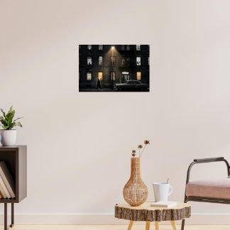Vintage Noir City Night  Poster