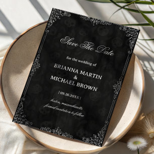 Vintage Noir Ornamental Save The Date