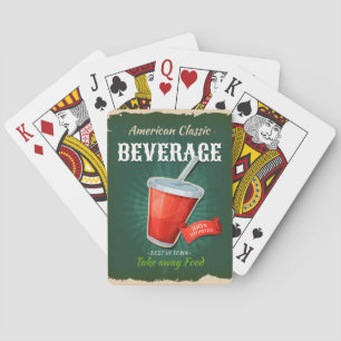 Vintage Nondescript Beverage Ad Playing Cards
