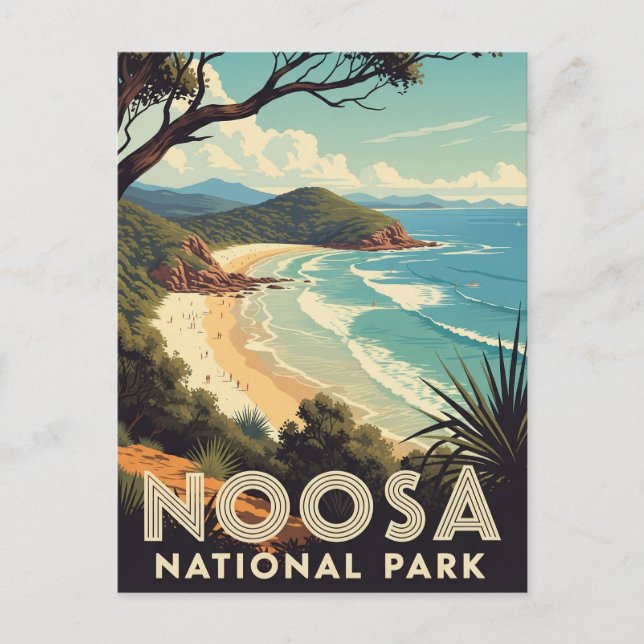 Vintage Noosa National Park Australia Travel Postcard (Front)