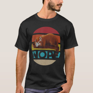Vintage Nope Lazy Sleeping Red Panda Animal T-Shirt