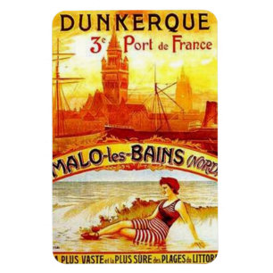 Vintage Nord-Pas-de-Calais, Dunkerque , France - Magnet