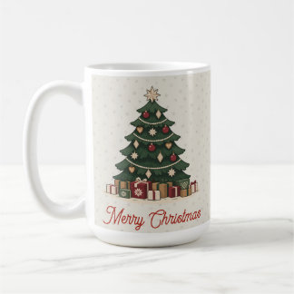Vintage Nordic Christmas Tree Holiday Party Coffee Mug