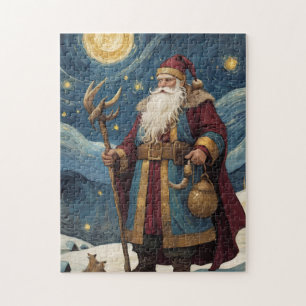 Vintage Norse Santa Puzzle - Christmas Jigsaw