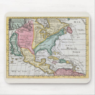 Vintage North America Map Kaart van Noord-Amerika Mouse Mat