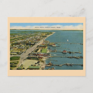 Vintage North Beach, Corpus Christi, Texas Postcard