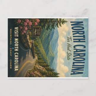 Vintage North Carolina Blue Ridge Parkway Scenic M Holiday Postcard
