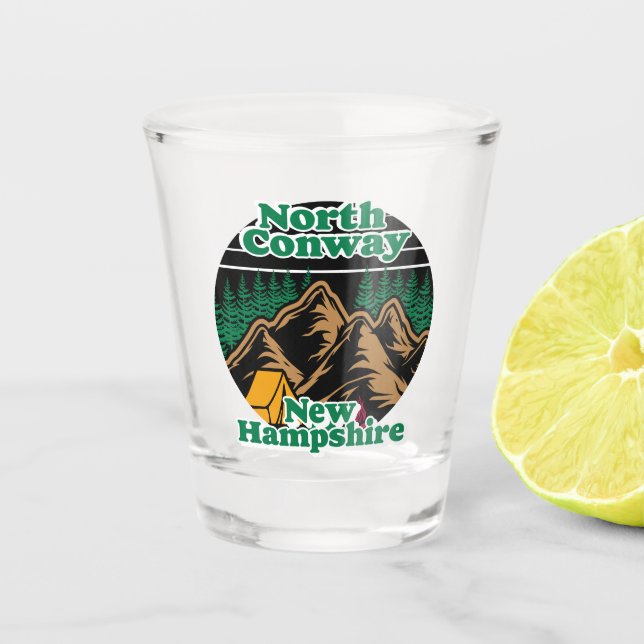 Vintage North Conway New Hampshire Shot Glass (Front)