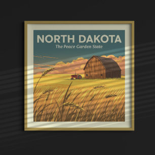 Vintage North Dakota Poster