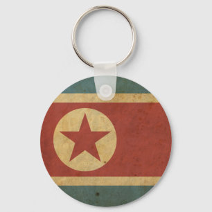 Vintage North Korea Flag Key Ring