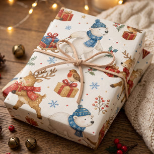 Vintage North Pole Post Wrapping Paper