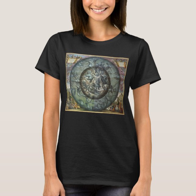 Vintage Northern Constellation Celestial Astronomy T-Shirt (Front)