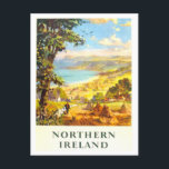 Vintage Northern Ireland Travel Poster Postcard<br><div class="desc">This postcard is a reproduction of a vintage travel poster for Northern Ireland.</div>