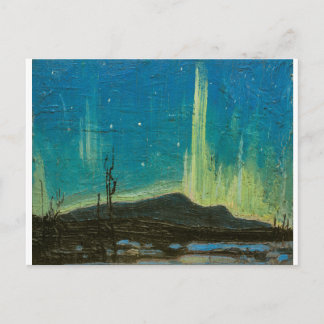 Vintage Northern Lights Scene by Tom Thomson Postcard