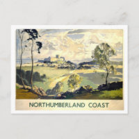 Vintage Northumberland Travel Poster