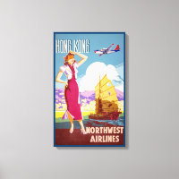 Vintage Northwest Airlines Advertising Poster