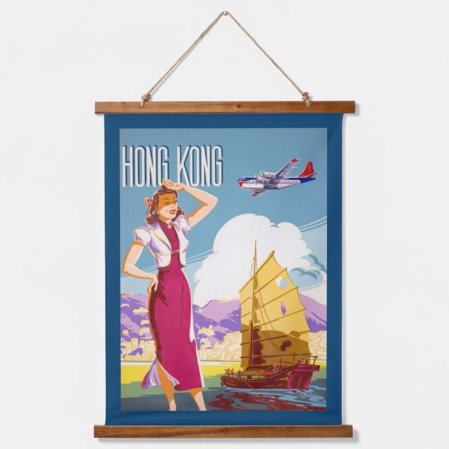Vintage Northwest Airlines Advertising Poster Hanging Tapestry (Front)