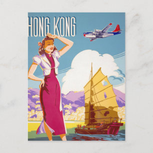 Vintage Northwest Airlines Advertising Poster Postcard