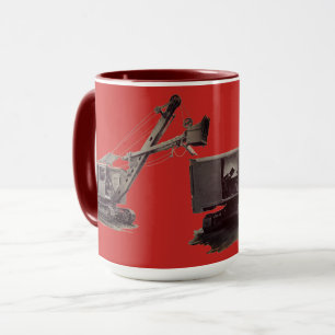 Vintage Northwest Crane Heavy Equipment Shovel Mug