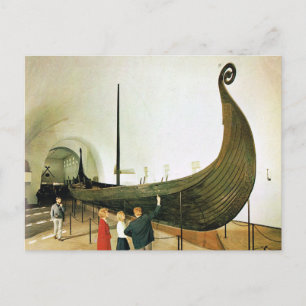 Vintage Norway,  Gokstad Ship Postcard
