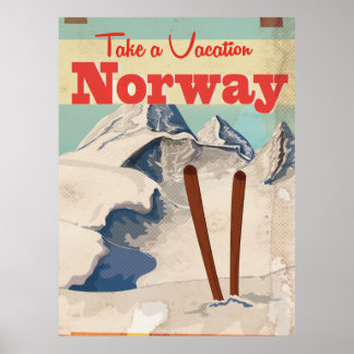 Vintage Norway Travel Poster