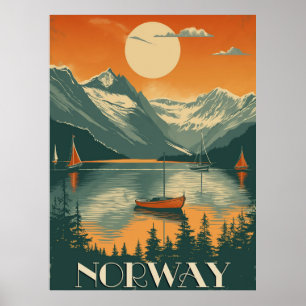 Vintage Norway Travel Poster