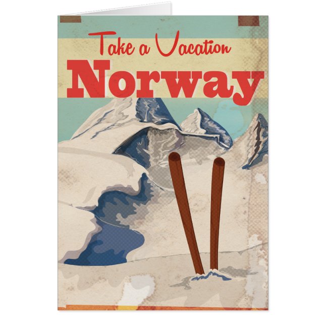 Vintage Norway Travel Poster (Front)